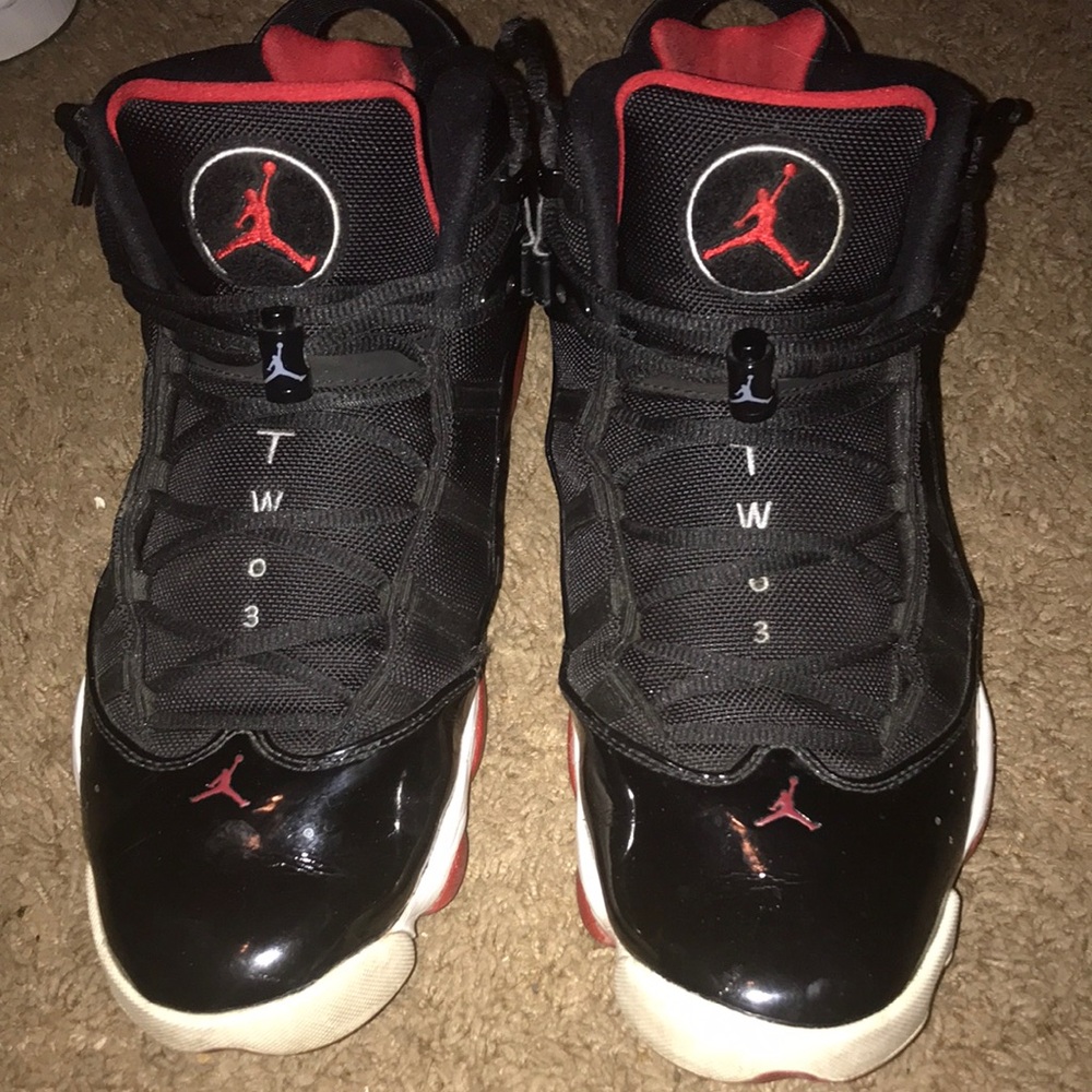 Air Jordan Black and Red Sneakers